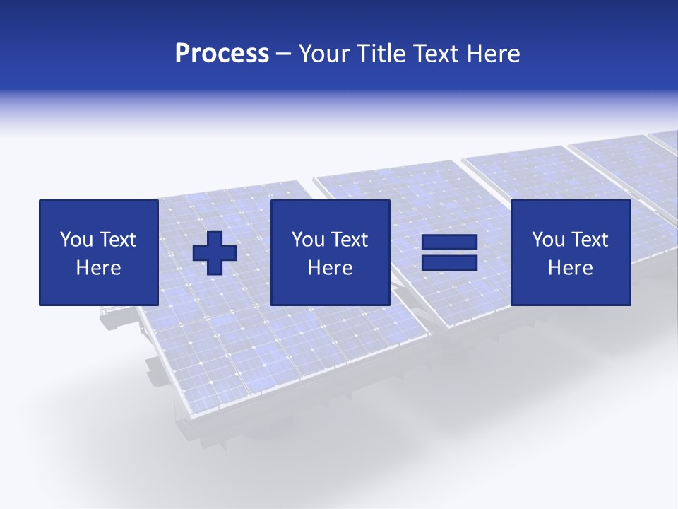 A Row Of Solar Panels On A White Background PowerPoint Template