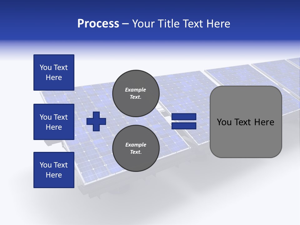 A Row Of Solar Panels On A White Background PowerPoint Template