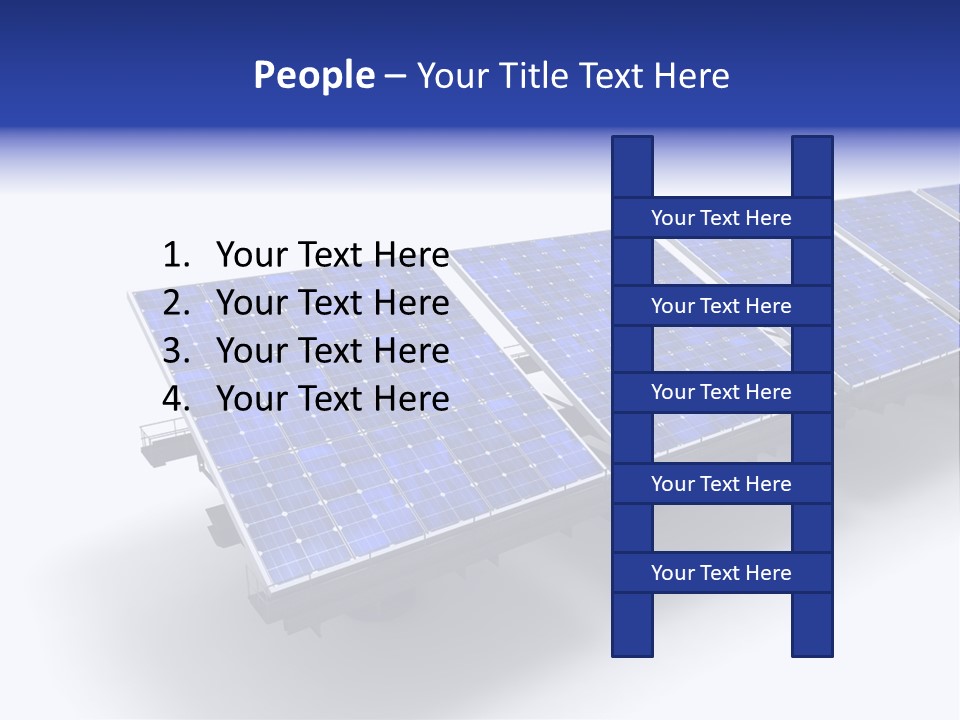 A Row Of Solar Panels On A White Background PowerPoint Template