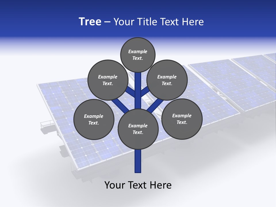 A Row Of Solar Panels On A White Background PowerPoint Template