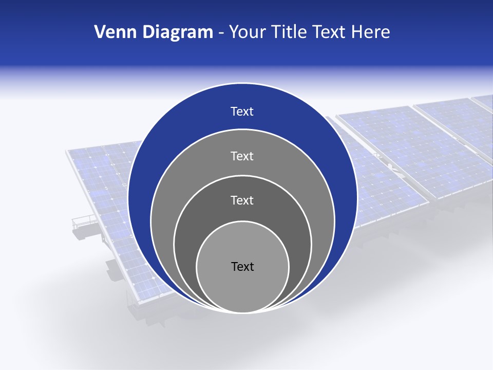A Row Of Solar Panels On A White Background PowerPoint Template