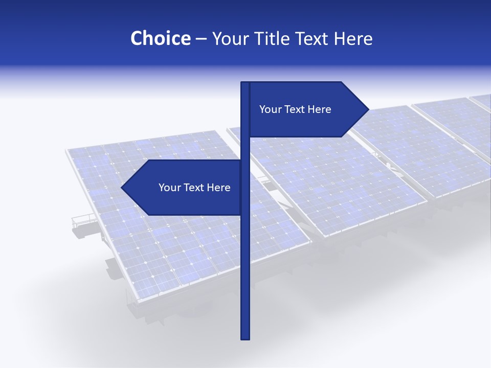 A Row Of Solar Panels On A White Background PowerPoint Template