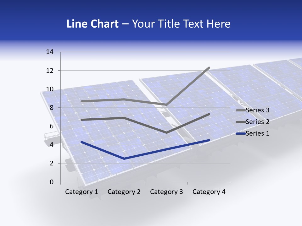 A Row Of Solar Panels On A White Background PowerPoint Template