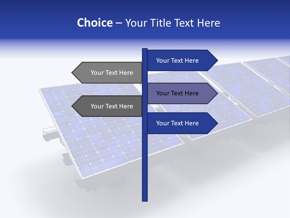 A Row Of Solar Panels On A White Background PowerPoint Template