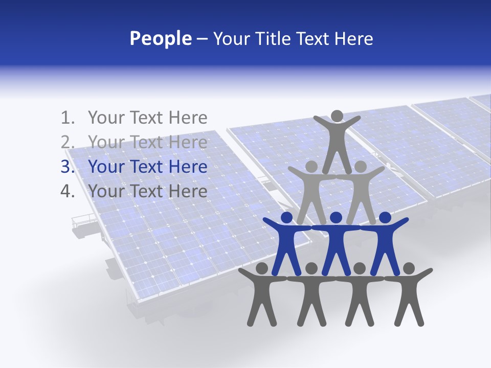 A Row Of Solar Panels On A White Background PowerPoint Template