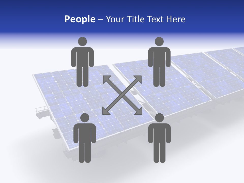 A Row Of Solar Panels On A White Background PowerPoint Template