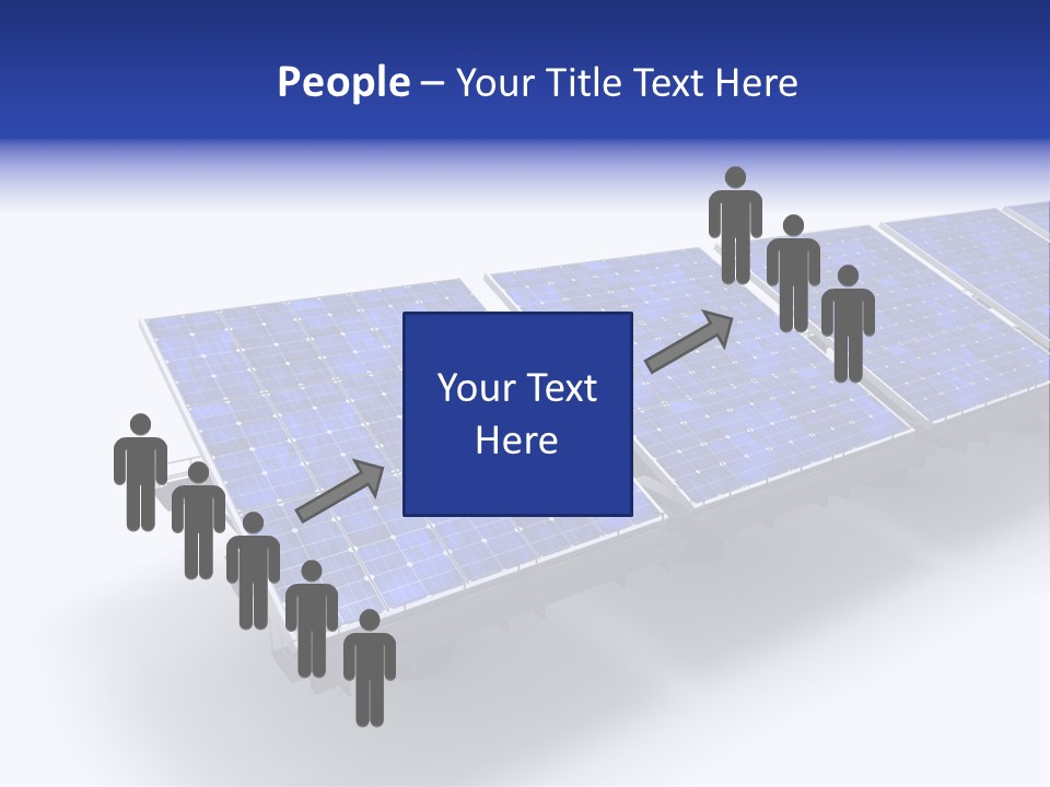 A Row Of Solar Panels On A White Background PowerPoint Template