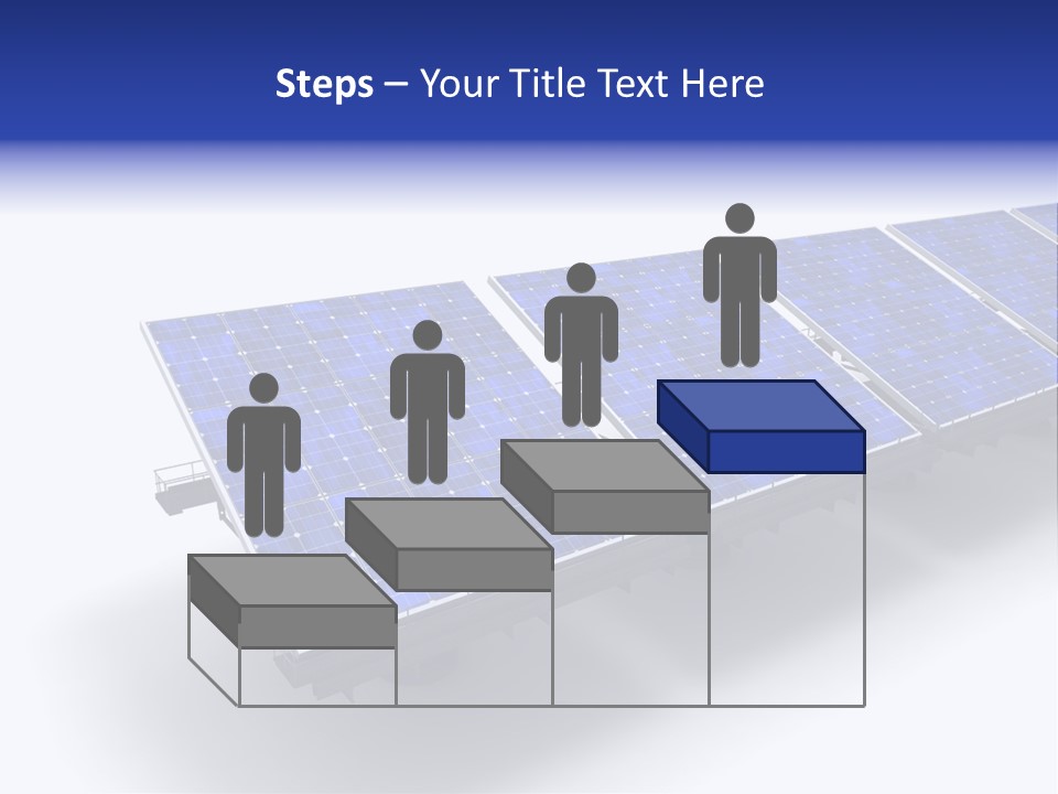 A Row Of Solar Panels On A White Background PowerPoint Template