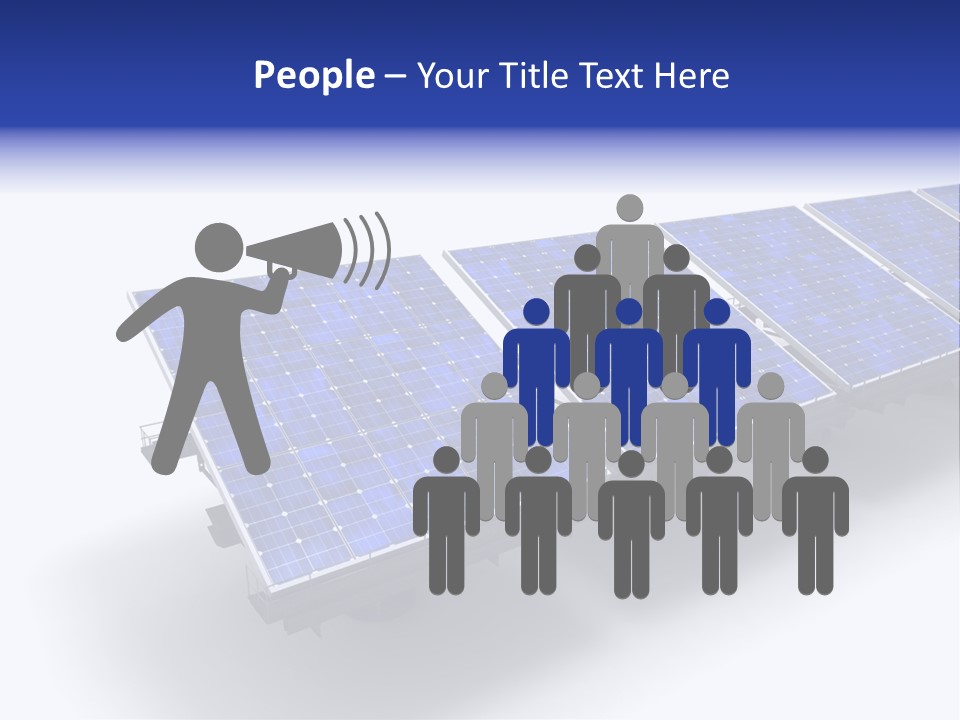 A Row Of Solar Panels On A White Background PowerPoint Template