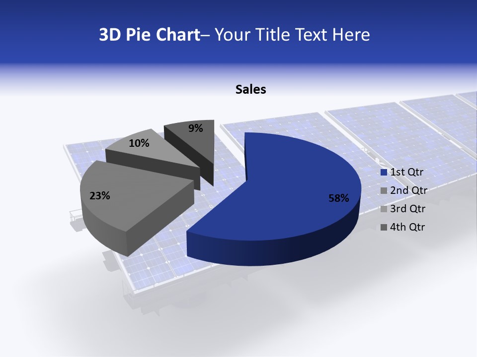 A Row Of Solar Panels On A White Background PowerPoint Template