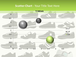 A Group Of Shoes With A Green Background PowerPoint Template