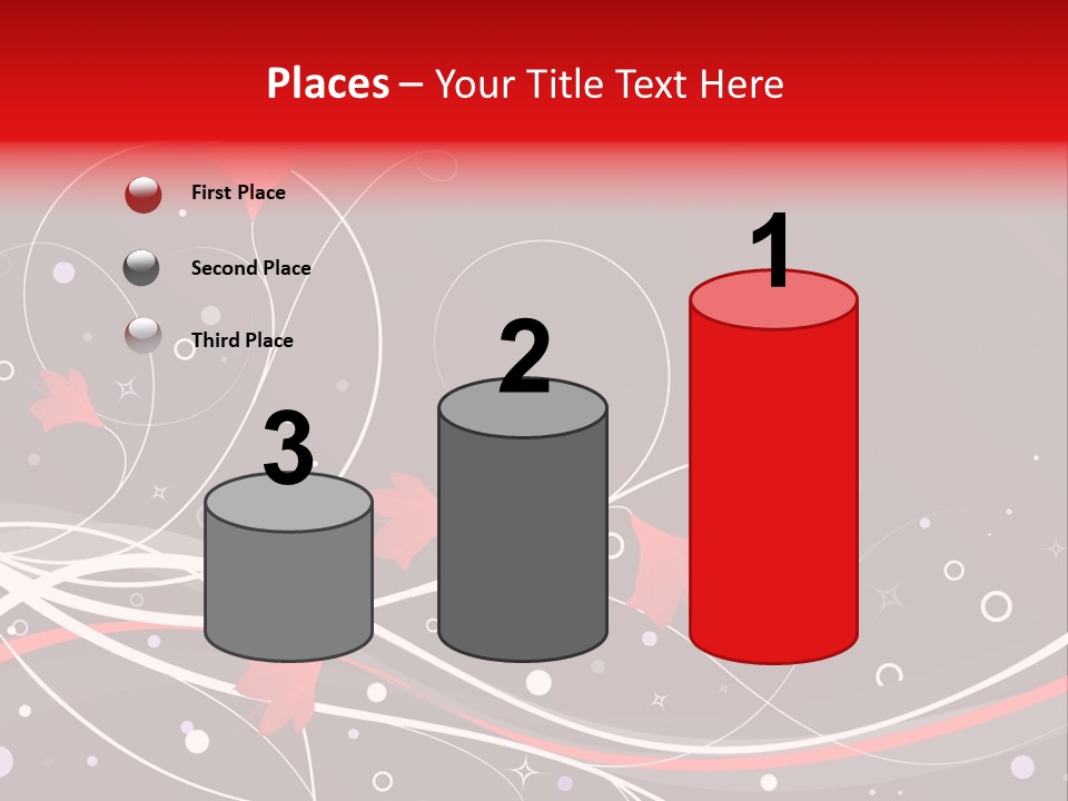 A Black And Red Background With Swirls And Leaves PowerPoint Template