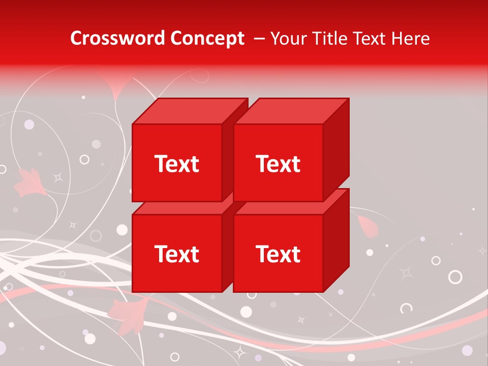 A Black And Red Background With Swirls And Leaves PowerPoint Template