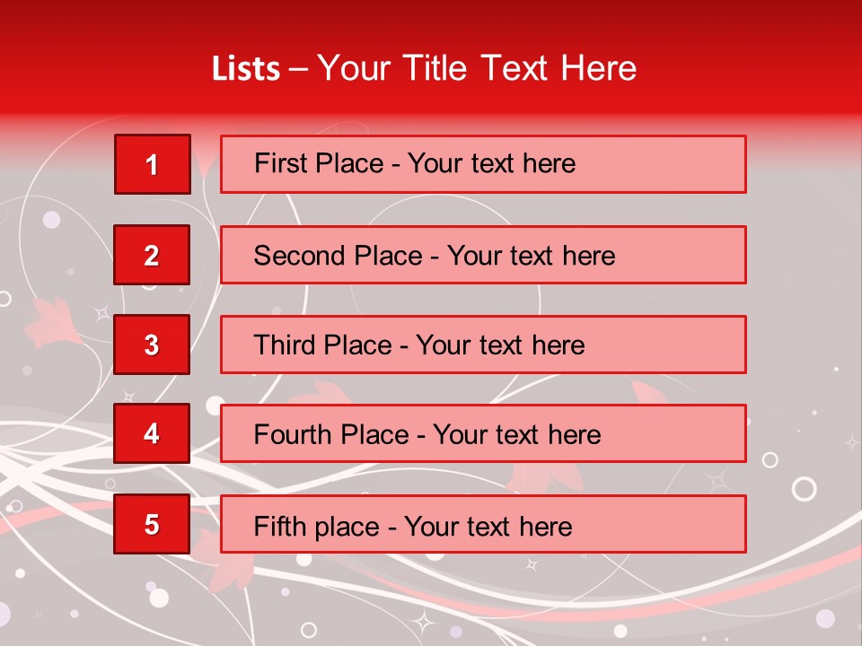 A Black And Red Background With Swirls And Leaves PowerPoint Template