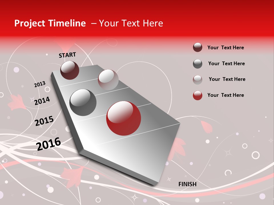 A Black And Red Background With Swirls And Leaves PowerPoint Template