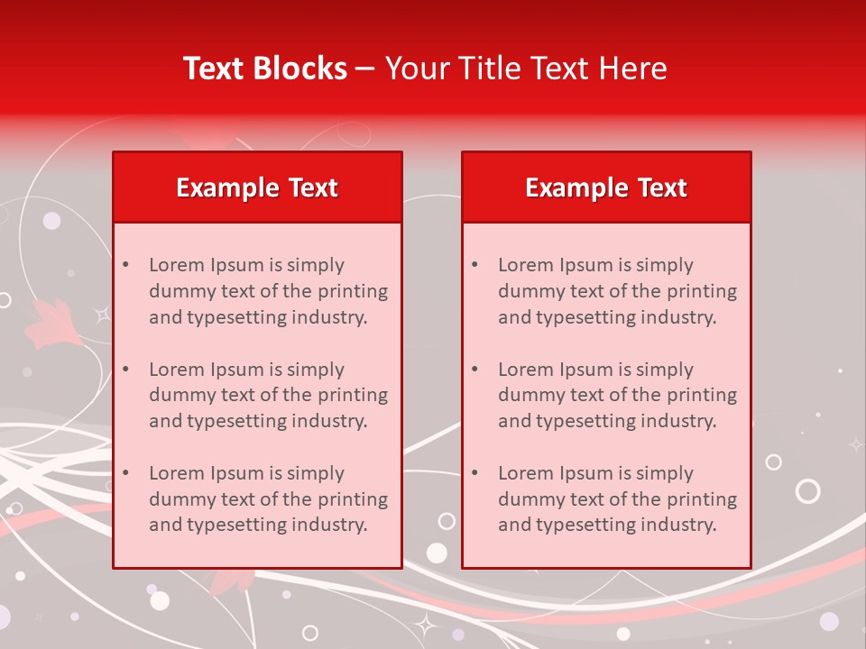 A Black And Red Background With Swirls And Leaves PowerPoint Template