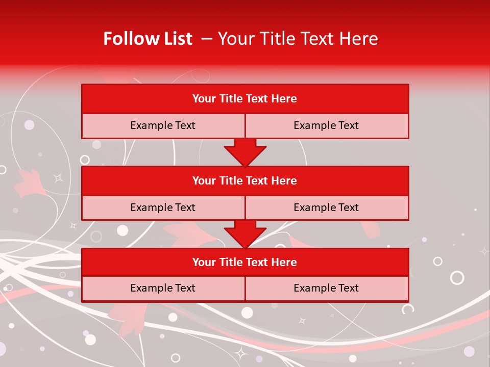 A Black And Red Background With Swirls And Leaves PowerPoint Template