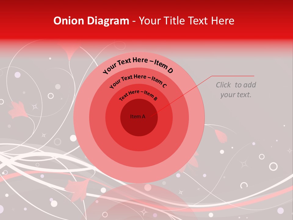 A Black And Red Background With Swirls And Leaves PowerPoint Template