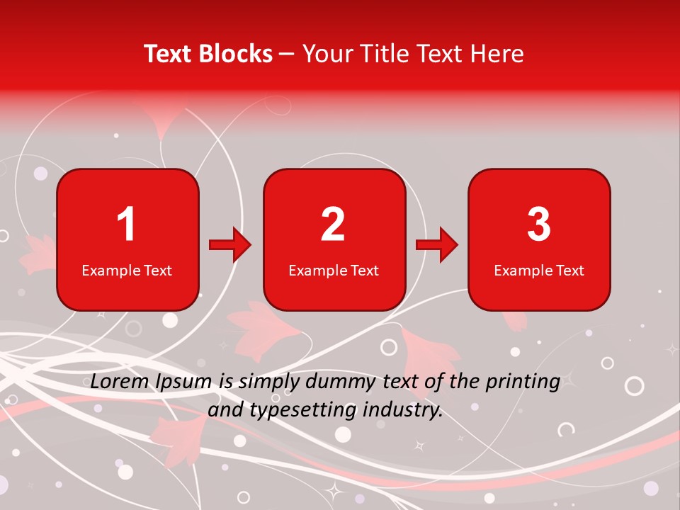 A Black And Red Background With Swirls And Leaves PowerPoint Template