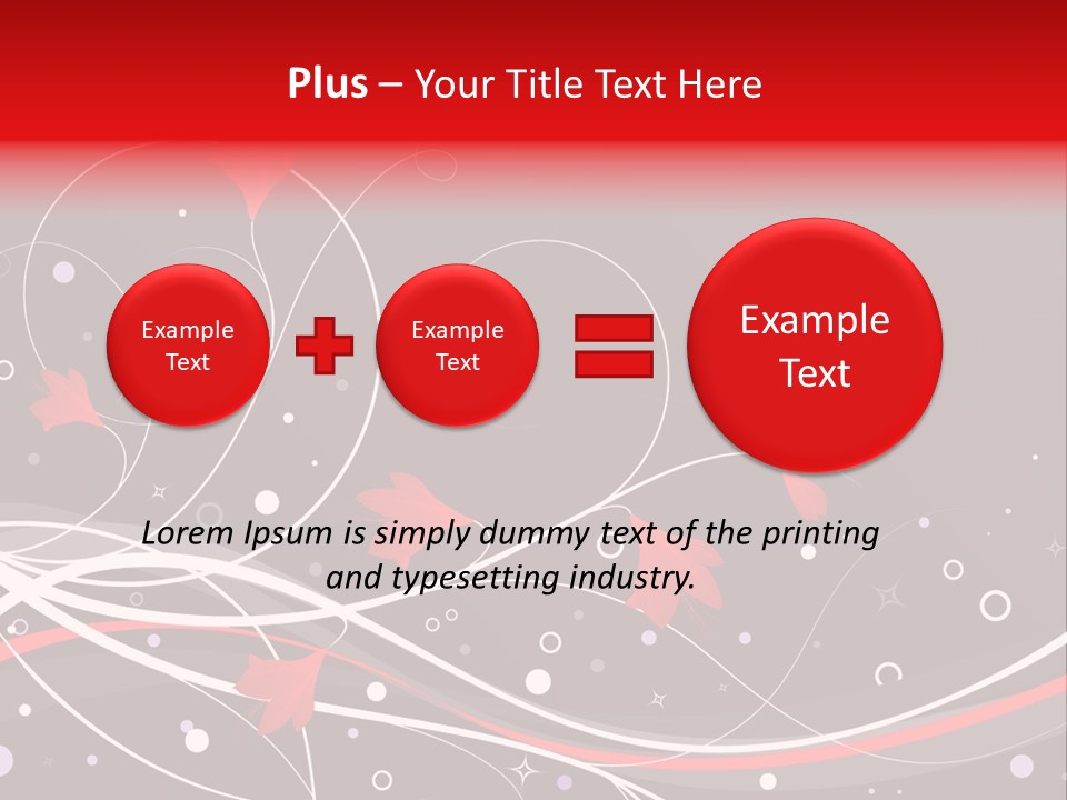 A Black And Red Background With Swirls And Leaves PowerPoint Template
