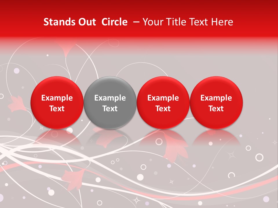 A Black And Red Background With Swirls And Leaves PowerPoint Template