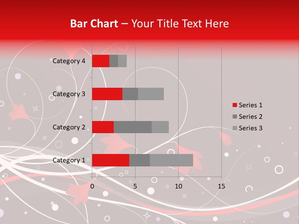 A Black And Red Background With Swirls And Leaves PowerPoint Template