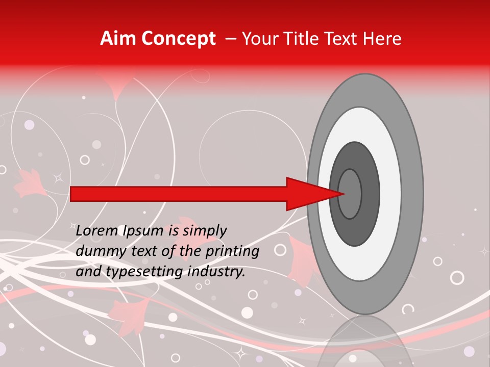 A Black And Red Background With Swirls And Leaves PowerPoint Template