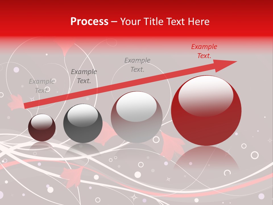 A Black And Red Background With Swirls And Leaves PowerPoint Template