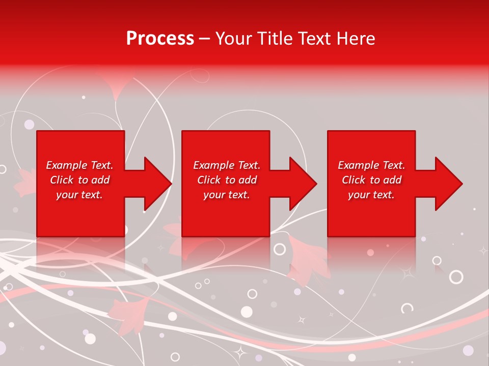 A Black And Red Background With Swirls And Leaves PowerPoint Template