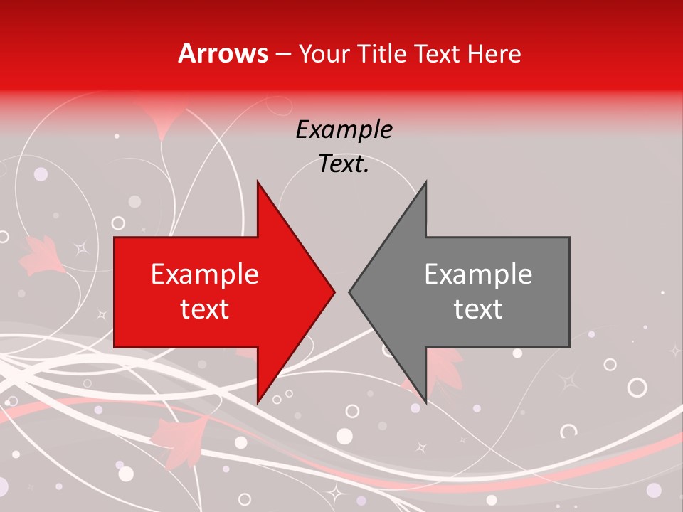 A Black And Red Background With Swirls And Leaves PowerPoint Template