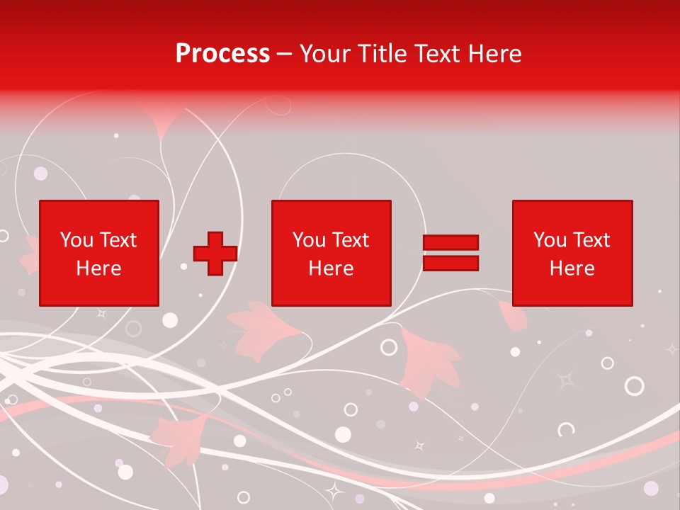 A Black And Red Background With Swirls And Leaves PowerPoint Template