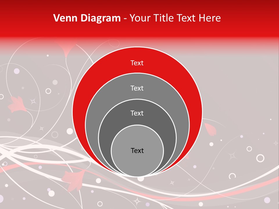 A Black And Red Background With Swirls And Leaves PowerPoint Template