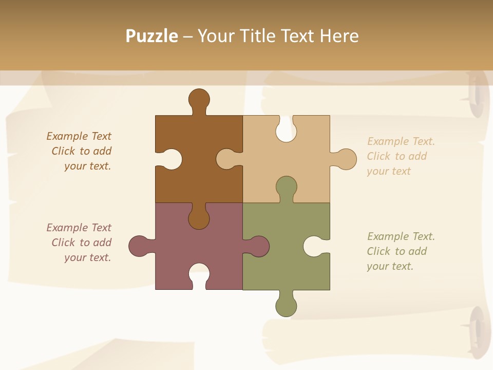 Curled Sign Folded PowerPoint Template