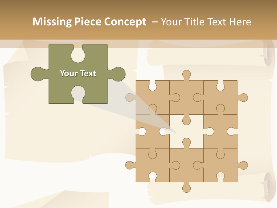 Curled Sign Folded PowerPoint Template