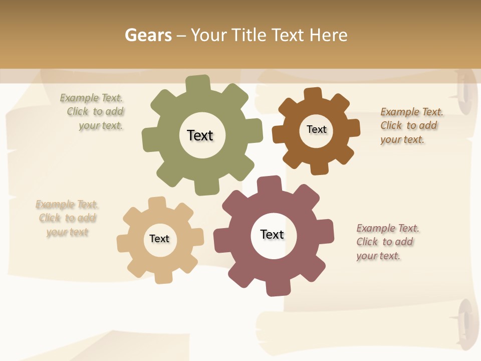 Curled Sign Folded PowerPoint Template