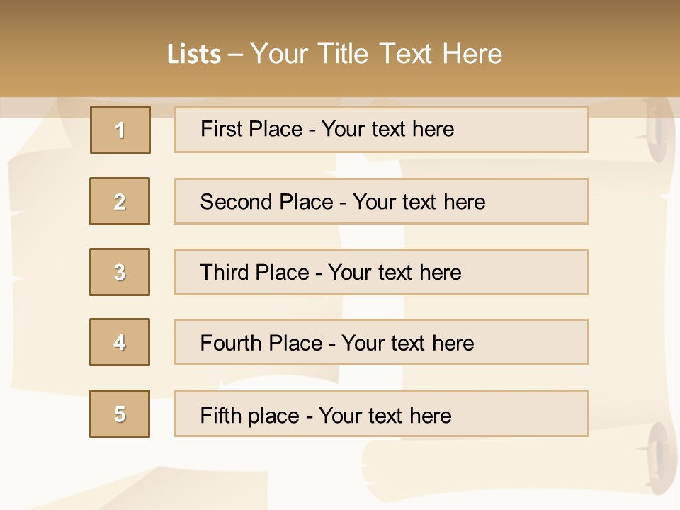 Curled Sign Folded PowerPoint Template