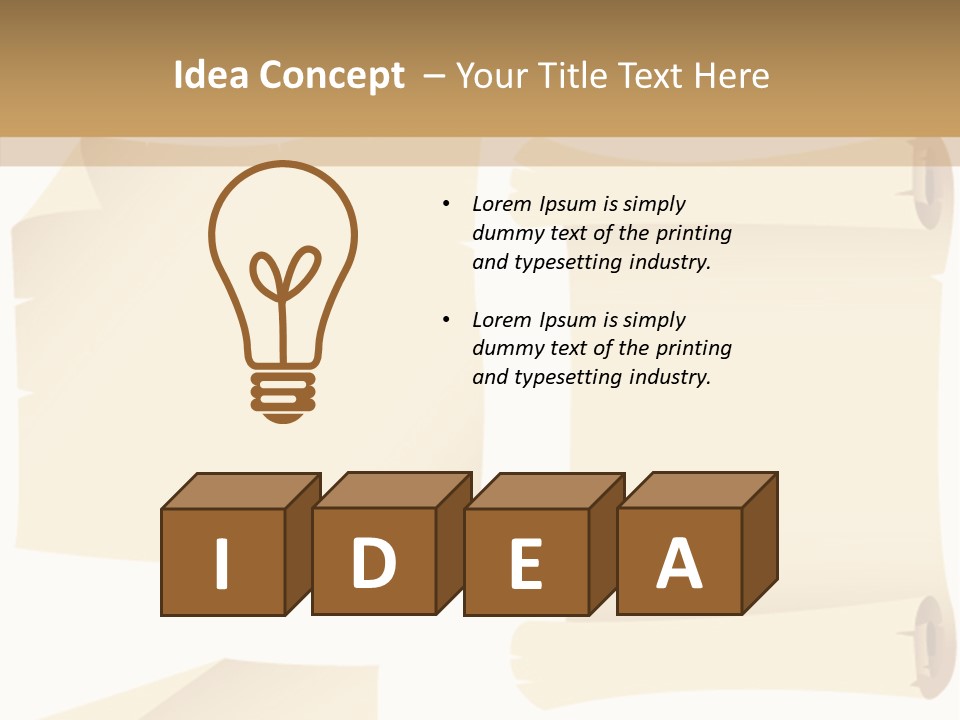 Curled Sign Folded PowerPoint Template