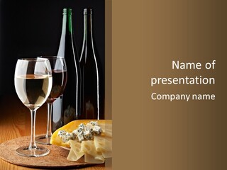 Corkscrew Transparent Wine PowerPoint Template