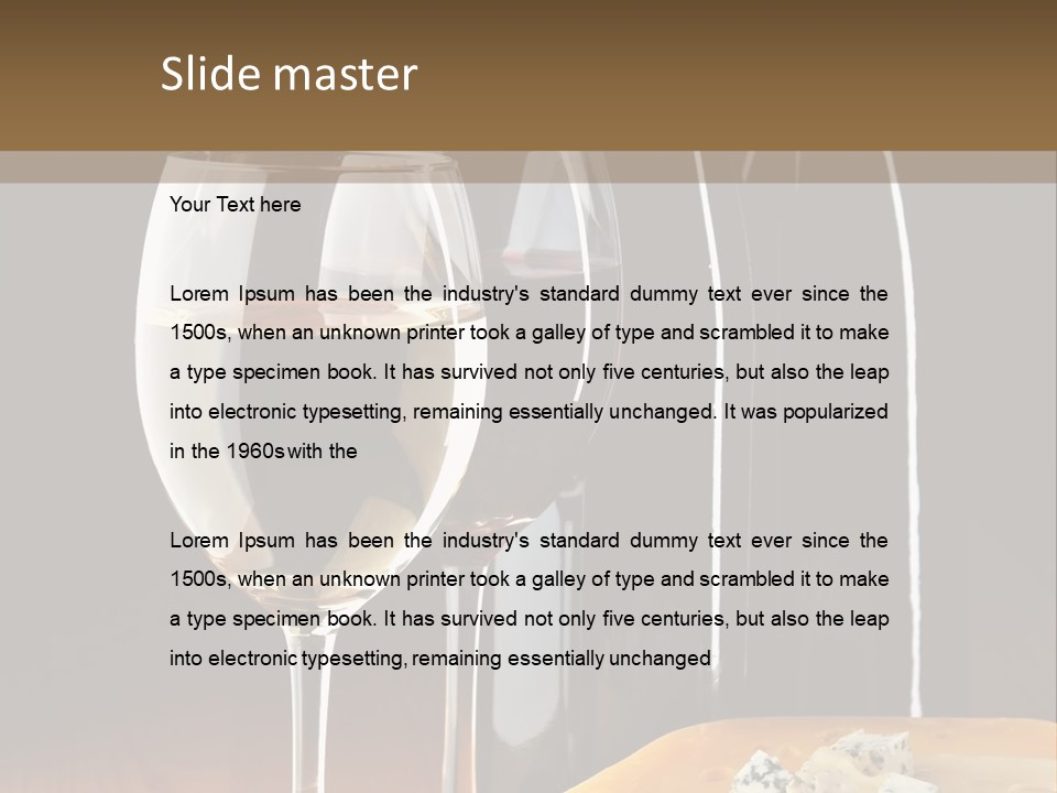 Corkscrew Transparent Wine PowerPoint Template