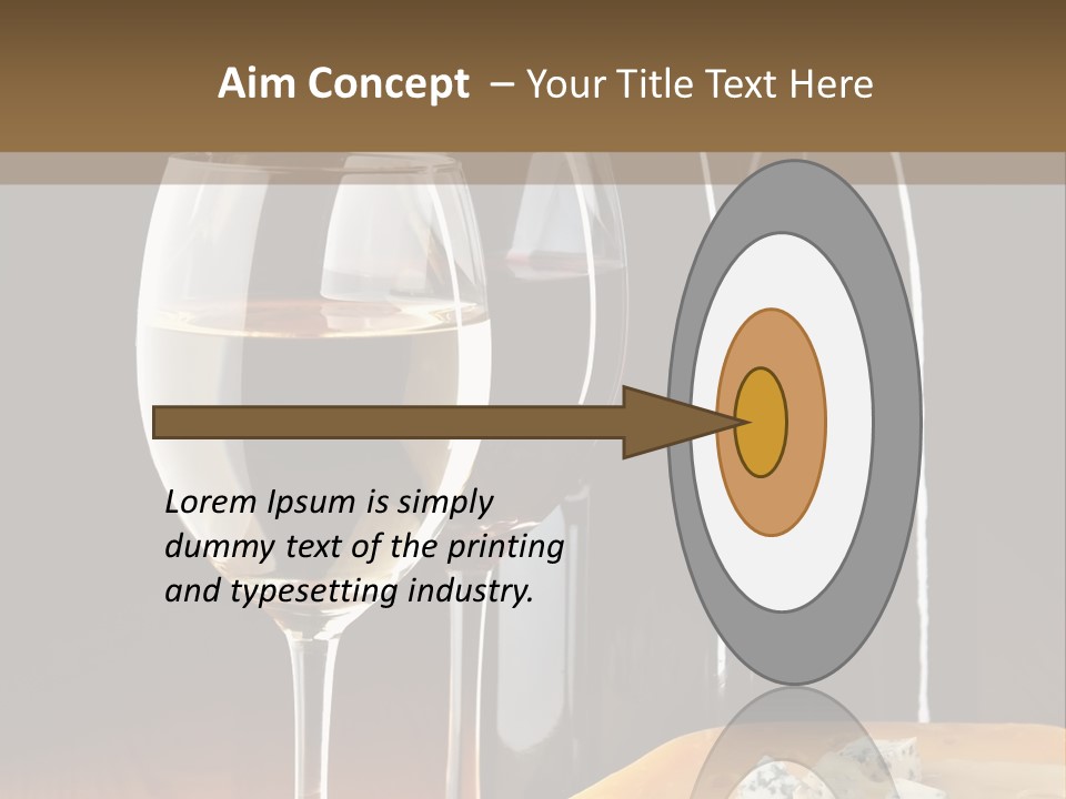 Corkscrew Transparent Wine PowerPoint Template