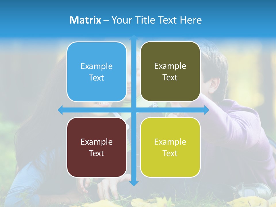 A Man And Woman Holding A Child In The Park PowerPoint Template