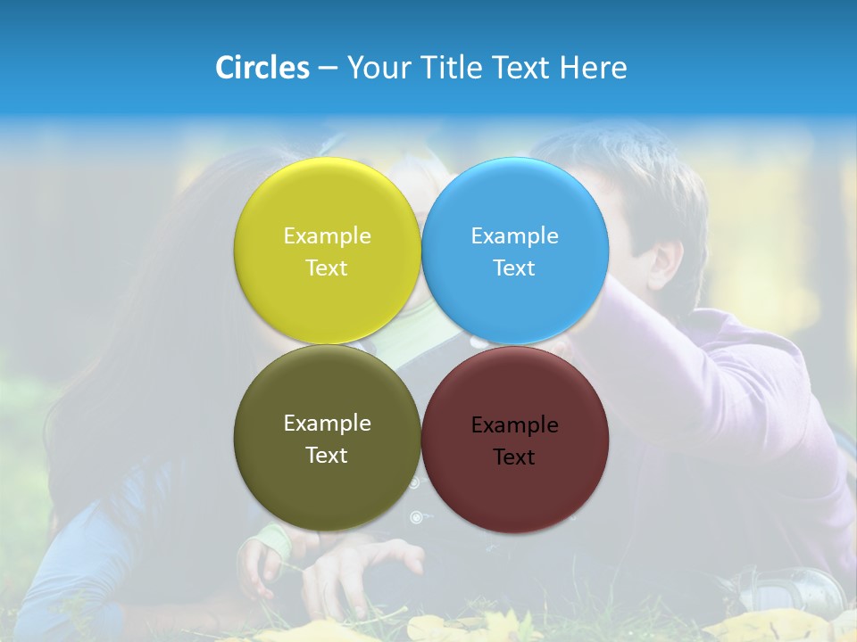 A Man And Woman Holding A Child In The Park PowerPoint Template