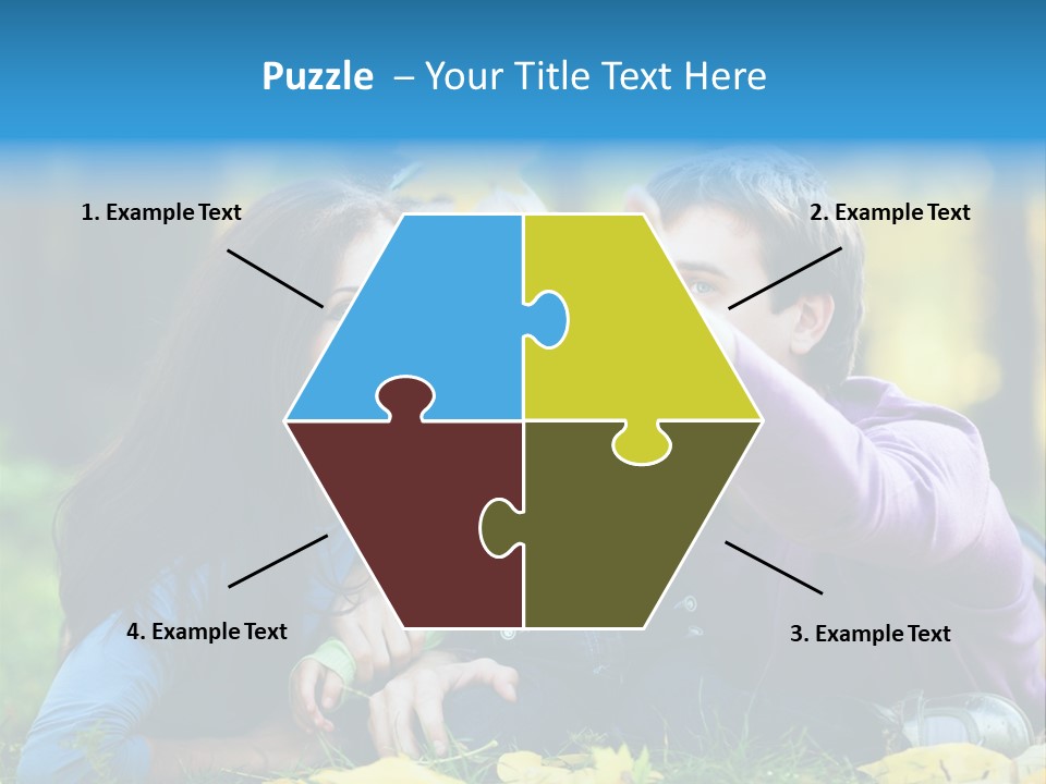 A Man And Woman Holding A Child In The Park PowerPoint Template