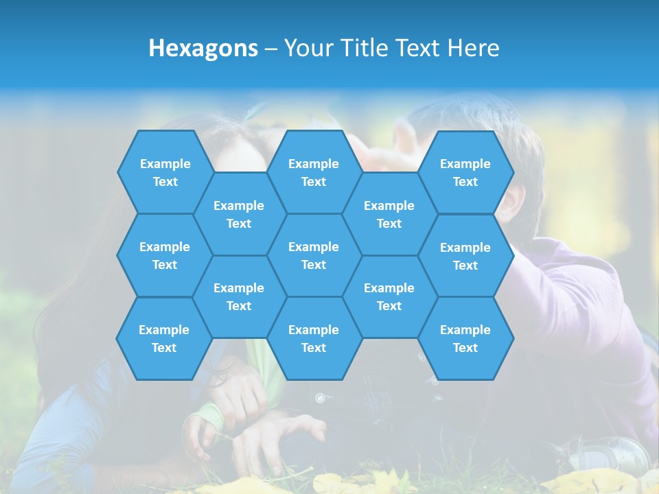 A Man And Woman Holding A Child In The Park PowerPoint Template