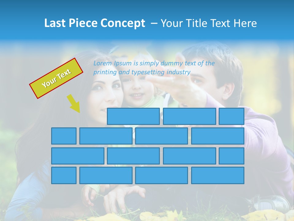 A Man And Woman Holding A Child In The Park PowerPoint Template