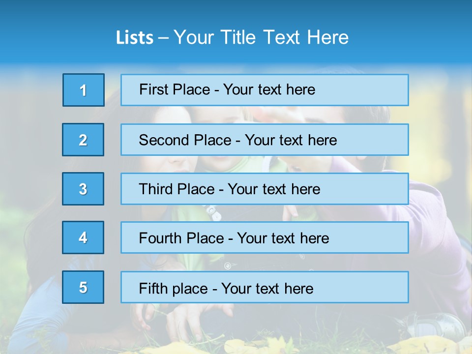 A Man And Woman Holding A Child In The Park PowerPoint Template