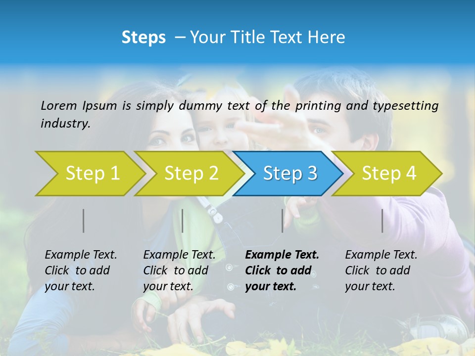 A Man And Woman Holding A Child In The Park PowerPoint Template