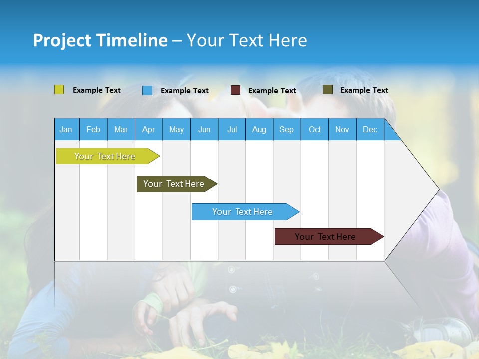 A Man And Woman Holding A Child In The Park PowerPoint Template
