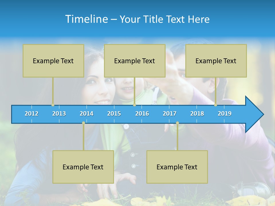 A Man And Woman Holding A Child In The Park PowerPoint Template