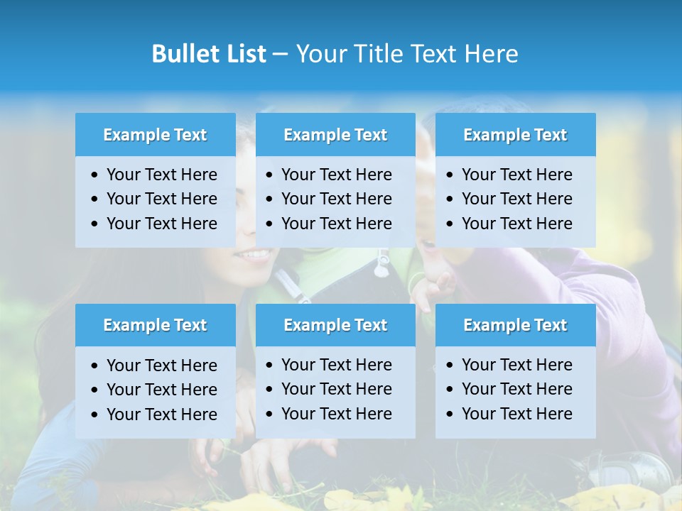 A Man And Woman Holding A Child In The Park PowerPoint Template